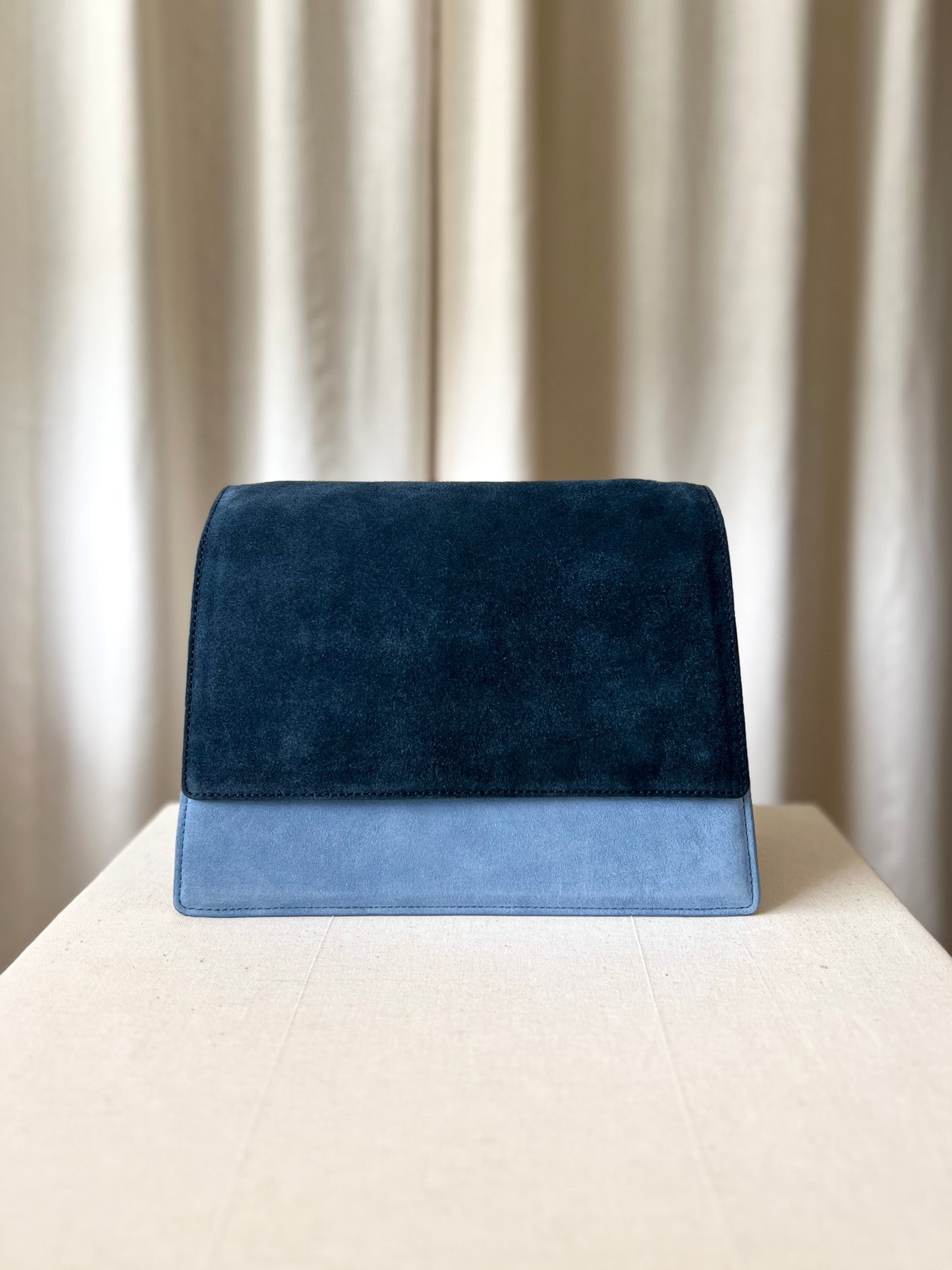 The Flap Navy Suede